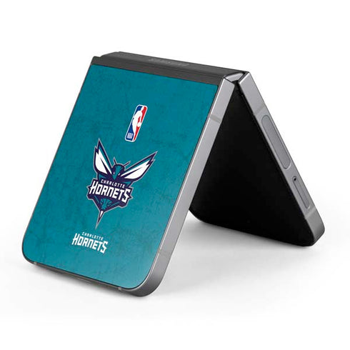 NBA Charlotte Hornets Distressed Galaxy Z Flip6 Skin